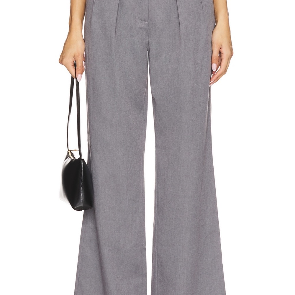 REVOLVE Gray Wide Leg High-Rise Pants